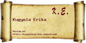 Kugyela Erika névjegykártya